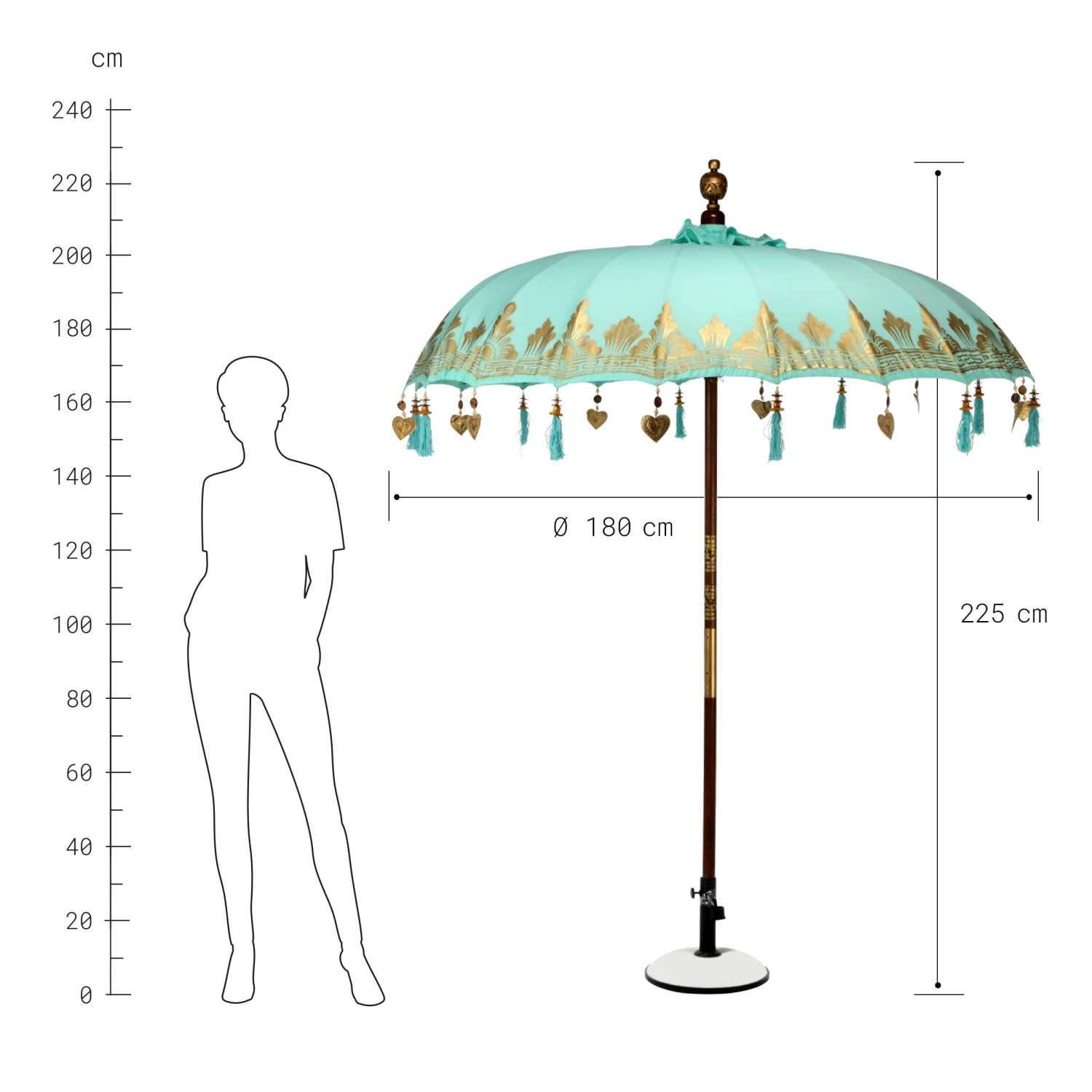ORIENTAL LOUNGE Sonnenschirm Ø180cm 12 ORIENTAL LOUNGE Sonnenschirm Ø180cm – Bild 10