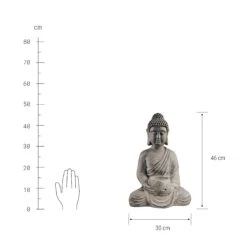 BUDDHA Statue Mit Kerzenteller Höhe 46cm -Einrichtungsgeschäft 10215752 2