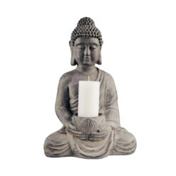 BUDDHA Statue Mit Kerzenteller Höhe 46cm -Einrichtungsgeschäft 10215752 3