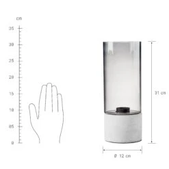 STILO Tischleuchte Mit Betonfuß Und Glasschirm -Einrichtungsgeschäft 10217789 2