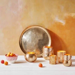 ORIENTAL LOUNGE Deko Tablett Glänzend Ø 45 Cm -Einrichtungsgeschäft 10219405 2