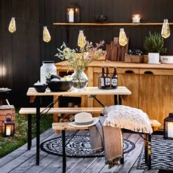 BULB LIGHTS LED Lichterkette Mit Naturseil 10 Lichter Und Stecker -Einrichtungsgeschäft 10220250 3