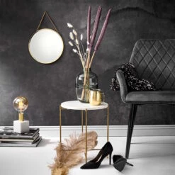 MARBLE Beistelltisch Mit Marmorplatte -Einrichtungsgeschäft 10222673 3