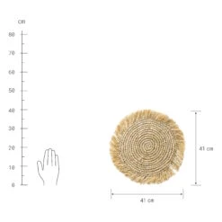 RAFFIA Platzset Mit Fransen Ø41cm -Einrichtungsgeschäft 10222859 2