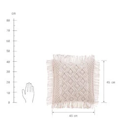 MACRAMÉ Kissen ZickZack L 45 X B 45cm 15 MACRAMÉ Kissen ZickZack L 45 X B 45cm -Einrichtungsgeschäft 10222953 3