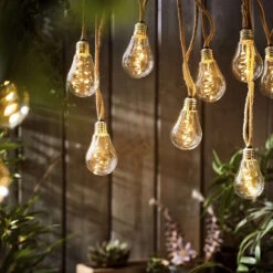 BULB LIGHTS LED-Lichterkette 10 Lichter Mit Naturseil & USB-Batteriefach -Einrichtungsgeschäft 10224976 5