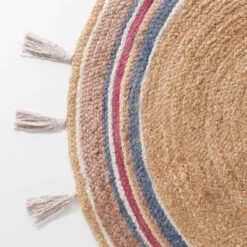 ALL NATURE Teppich Rainbow Mit Quasten Ø110cm -Einrichtungsgeschäft 10225335 4