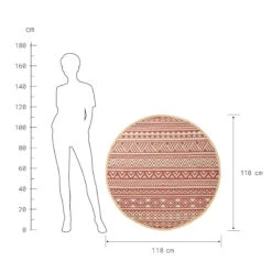 COLOUR CLASH In- & Outdoor-Teppich Streifen Ø118cm -Einrichtungsgeschäft 10226112 2