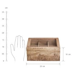 TEA TIME Teebox Mit Blumen-Lasergravur L 23 X B 18cm -Einrichtungsgeschäft 10226513 2