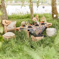 BOHO LOUNGE Woll-Pouf Mit Troddeln -Einrichtungsgeschäft 10226641 6