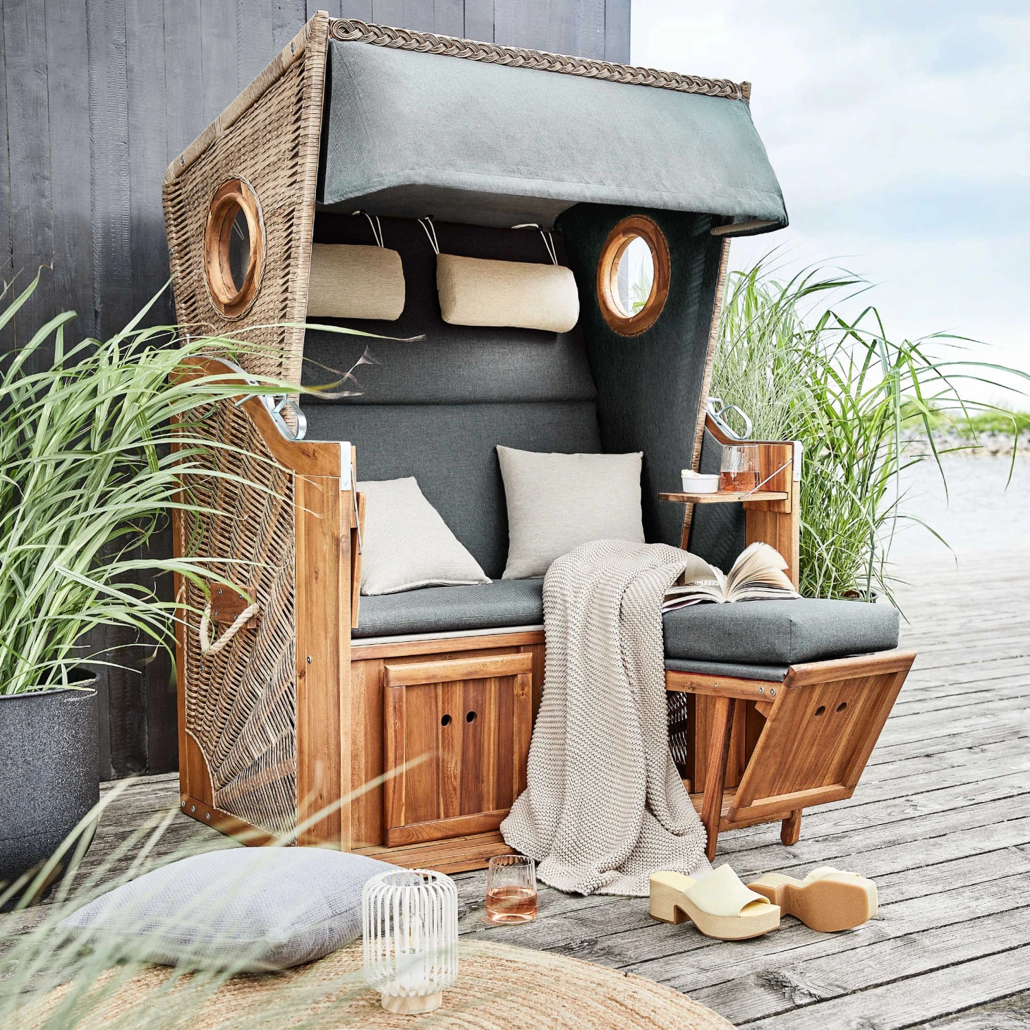 SYLTStrandkorb Mit Bullauge 4 SYLTStrandkorb Mit Bullauge – Bild 2