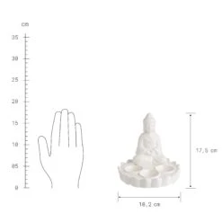 BUDDHA Statue Für 3 Teelichter Höhe 18cm -Einrichtungsgeschäft 10227822 2