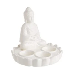 BUDDHA Statue Für 3 Teelichter Höhe 18cm -Einrichtungsgeschäft 10227822 3