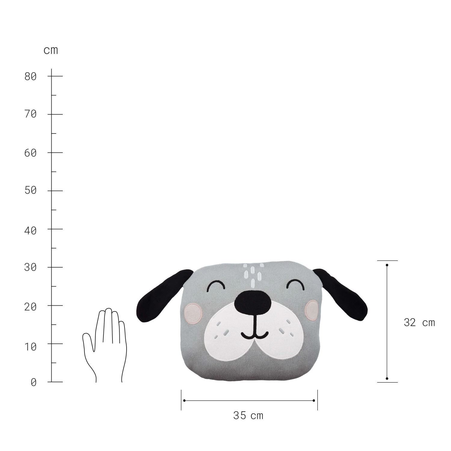 TINY TOWN Kissen Hund L 32 X B 35cm 6 TINY TOWN Kissen Hund L 32 X B 35cm – Bild 4