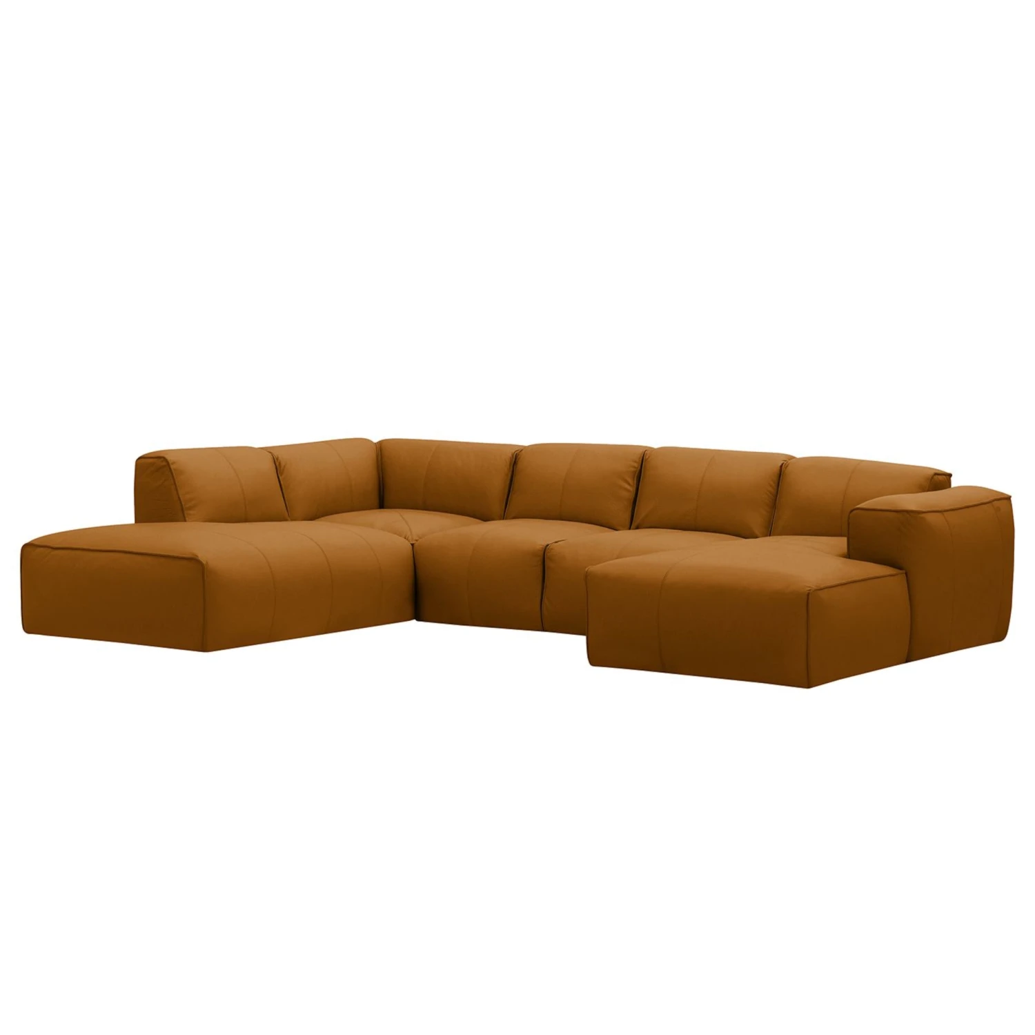 HUDSON Wohnlandschaft Mit Longchair Davorstehend Rechts / Ottomane Links Echtleder 3 HUDSON Wohnlandschaft Mit Longchair Davorstehend Rechts / Ottomane Links Echtleder