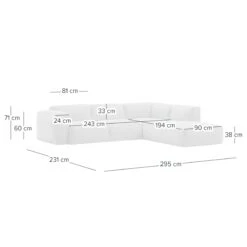 HUDSON Ecksofa 3-Sitzer Mit Recamiere Davorstehend Rechts -Einrichtungsgeschäft 71000955 9