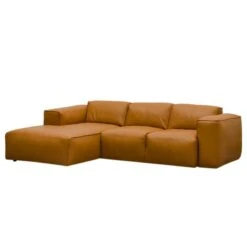 HUDSON Ecksofa 3-Sitzer Mit Longchair Davorstehend Links Echtleder -Einrichtungsgeschäft 71000973