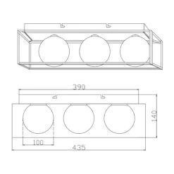 Q-BALL Deckenleuchte 3-flammig -Einrichtungsgeschäft 71001090 3