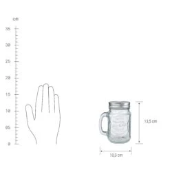 REFRESH 6x Trinkgläser Mason Mit Deckel 450ml -Einrichtungsgeschäft BUN00097 2