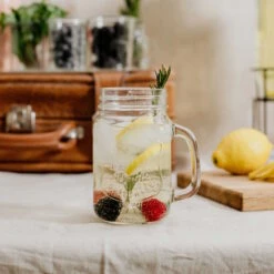 REFRESH 6x Trinkgläser Mason Mit Deckel 450ml -Einrichtungsgeschäft BUN00097 5