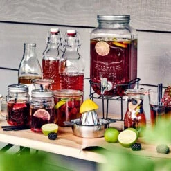 REFRESH 6x Trinkgläser Mason Mit Deckel 450ml -Einrichtungsgeschäft BUN00097 8