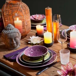 SUMATRA 4x Teller Ø25cm -Einrichtungsgeschäft BUN00695 4