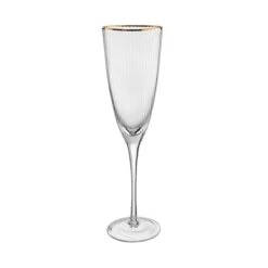 GOLDEN TWENTIES 4x Sektgläser Mit Goldrand Und Rillen 250ml -Einrichtungsgeschäft BUN00753 2