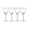 GOLDEN TWENTIES 4x Weingläser Mit Goldrand Und Rillen 280ml -Einrichtungsgeschäft BUN00754