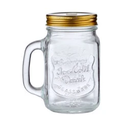 REFRESH 6x Trinkgläser Mason Mit Deckel 450ml -Einrichtungsgeschäft BUN00871 1
