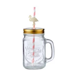 REFRESH 6x Trinkgläser Mason Mit Deckel 450ml -Einrichtungsgeschäft BUN00871 2