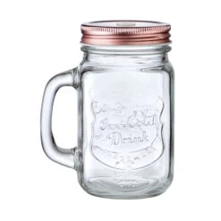 REFRESH 6x Trinkgläser Mason Mit Deckel 450ml -Einrichtungsgeschäft BUN00872 1