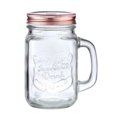 REFRESH 6x Trinkgläser Mason Mit Deckel 450ml -Einrichtungsgeschäft BUN00872