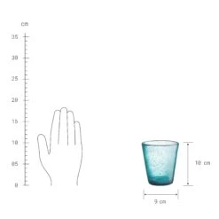 WATER COLOUR 4x Gläser Mit Luftblasen 290ml -Einrichtungsgeschäft BUN00883 2