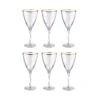 SMERALDA 6x Weingläser Mit Goldrand 400ml -Einrichtungsgeschäft BUN00910