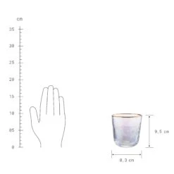 SMERALDA 6x Gläser Mit Goldrand 280ml -Einrichtungsgeschäft BUN00920 3
