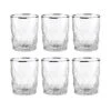 UPSCALE 6x Gläser Mit Silberrand 345ml -Einrichtungsgeschäft BUN00922