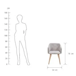 ROCK 'N' SOUL Stuhl 2er-Set Grau -Einrichtungsgeschäft BUN01299 3