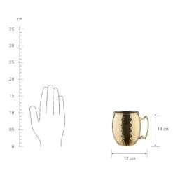 MOSCOW MULE 4x Becher Gehämmert 470ml 17 MOSCOW MULE 4x Becher Gehämmert 470ml -Einrichtungsgeschäft BUN01351 3