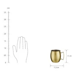 MOSCOW MULE Becher-Set 4-tlg.470ml Matt -Einrichtungsgeschäft BUN01353 2