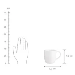 NATIVE 4x Tasse Mit Henkel 300ml -Einrichtungsgeschäft BUN01527 4