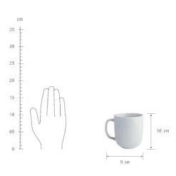 CASA NOVA 4x Tasse Mit Henkel 400ml -Einrichtungsgeschäft BUN01580 4