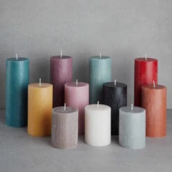 RUSTIC 6x Stumpenkerze Höhe 9cm -Einrichtungsgeschäft BUN01755 1