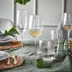 MODERN TIMES 6x Weißweingläser Mit Rillen 400ml -Einrichtungsgeschäft BUN01836 4