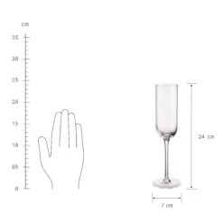 BARON 4x Sektgläser Mit Rillen 200ml -Einrichtungsgeschäft BUN02073 3