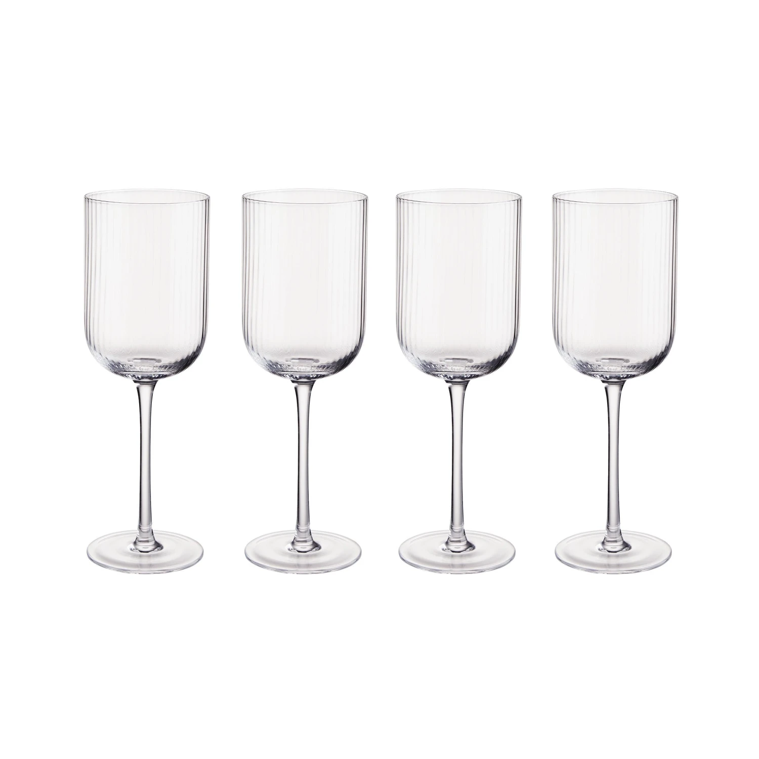 BARON 4x Weingläser Mit Rillen 390ml 3 BARON 4x Weingläser Mit Rillen 390ml